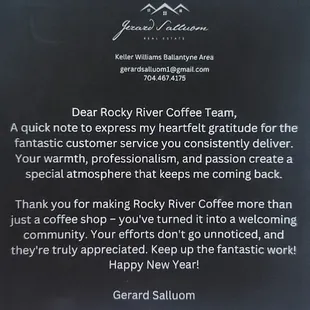 a quote from a customer