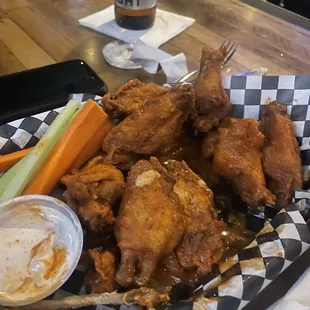 Buffalo bone in wings