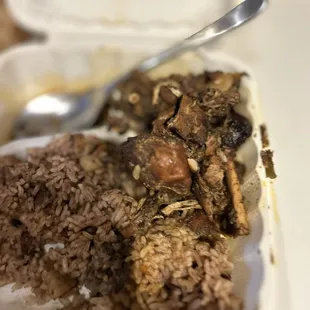 Stew Chicken with Rice &amp; Peas