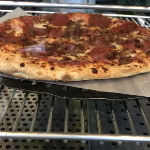 Meat lovers pizza