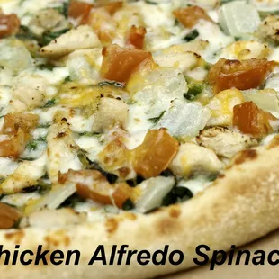 Chicken Alfredo Spinach Pizza