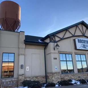 the front of the building