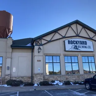 the front of the building