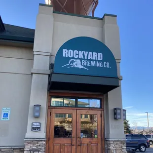 the front of the building