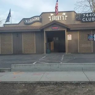 the front of the building