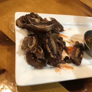 All that's left from the spare ribs!