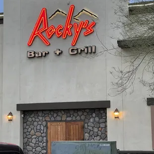 the front of the restaurant