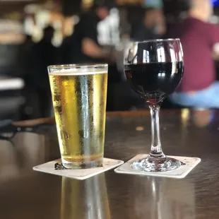 Cold Bud Light &amp; House Cabernet. CHEERS!!!