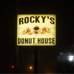 The sign visible down the street.