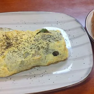 Greek Omelette and Dry Rye Toast
