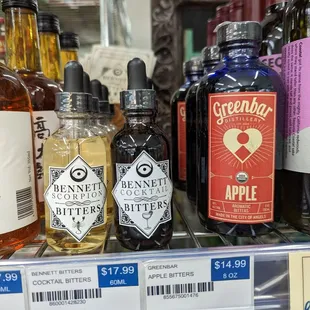 bottles of liquor on a shelf
