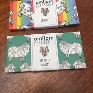 Chocolate bars from Rocky&apos;s.  Made in Iceland, so not local, but oh so pretty!
