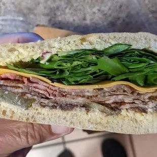 Tri tip and cheddar sandwich