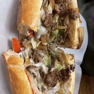 the inside of the sandwich