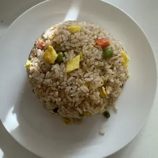 This is our small order of fried rice. It was delicious.