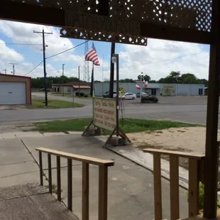 View from porch onto road
