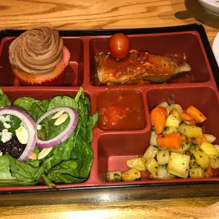 Lunchbox; today is salmon.