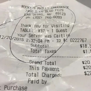 This bill is for 2 sandwiches, 1 small drink and 1 small fries