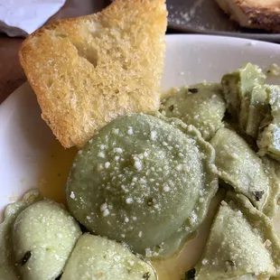 Garlic and Spinach Ravioli