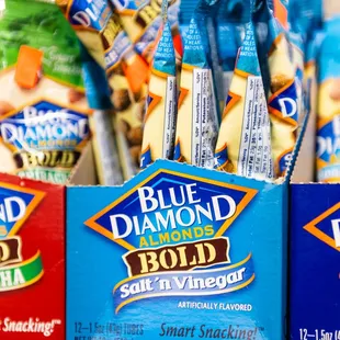 a variety of blue diamond foods