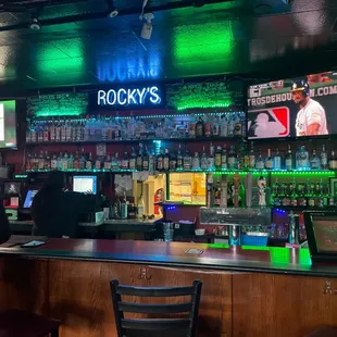 a man sitting at the bar