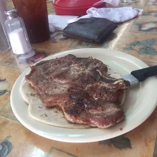 Pork Chop with Bone Taco