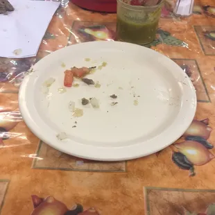 The food is so delicious at Rockys and as you can see the food is so good my plate is empty