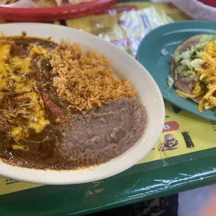 Enchilada plate Monday special that comes with chalupa but without, it's I believe $3.99