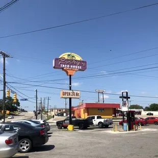 a view of the parking lot