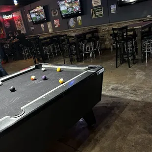 View from pool tables