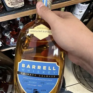 a hand holding a bottle