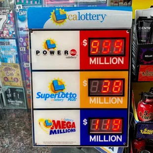 a sign for powerball