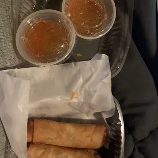 Spring rolls (I ate one)