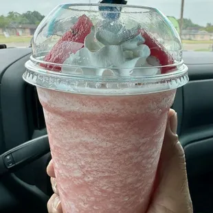 Watermelon smoothie w protein...