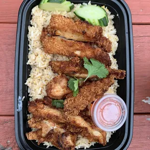 8/15/23 crispy chicken fried rice