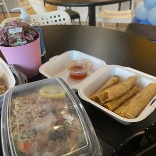 a variety of food items