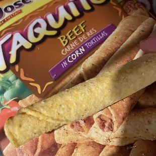 Does this look familiar? Should have headed home for the basic meat paste filled taquito "snack"