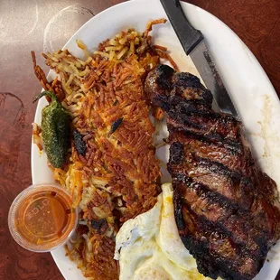 Lunch with Rib eye special