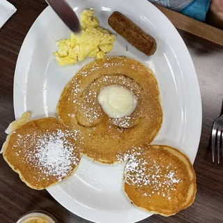Rodeo Mouse Pancake with 1 Egg, and Bacon or Sausage