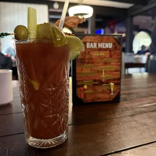 The Bloody Mary was impressive but spicy!