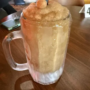 Frozen Dr Pepper.  (With vodka of course!!)