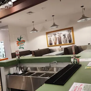 interior, sushi and sashimi