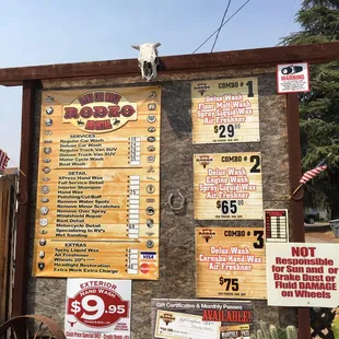 Here's a picture of the most recent prices since the last one was over 2yrs old! Great place though!