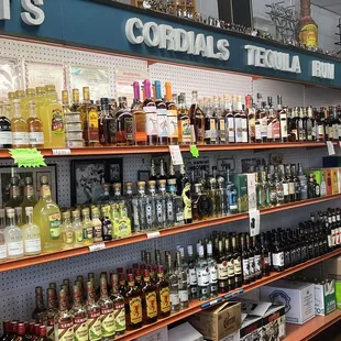 Great selection of Bourbons, Tequila and other Spirits.