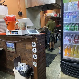 the inside of a restaurant