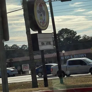 Outside sign of Rodeo&apos;s Chicken