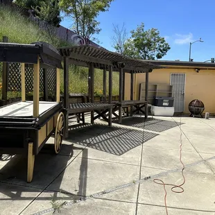 outdoor seating area