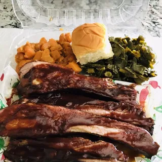 Three meat combo w/2 sides