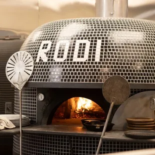 a brick oven in a restaurant