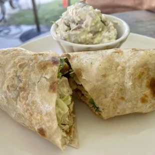 Chicken Caesar Wrap and Potato Salad